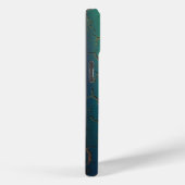 Farbverlauf von grün bis blau Monogramm Case-Mate  iPhone Hülle (Rückseite / Rechts)