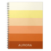 Farbverlauf zurück zur Schule - Individuelle Name Notizblock (Vorderseite)