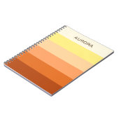 Farbverlauf zurück zur Schule - Individuelle Name Notizblock (Linke Seite)