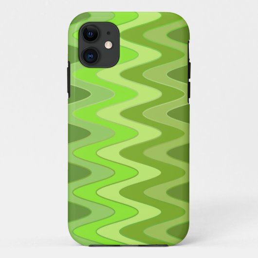 Farbverläufe ZigZag Waves - grün Case-Mate iPhone Hülle (Rückseite)