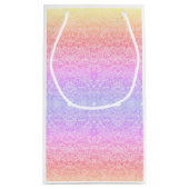 Farbverlaufsmuster rosa Gold lila Kleine Geschenktüte (Rückseite)