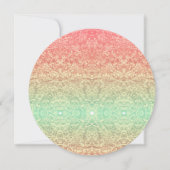 Farbverlaufsmuster rosa goldgrün einladung (Vorderseite)