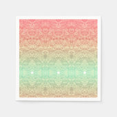 Farbverlaufsmuster rosa goldgrün serviette (Vorderseite)