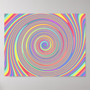 Farbverlaufspulster mit schräg angelegten Linien Poster