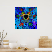 Farbverlust. Fraktal-Lochkartendruck Poster (Küche)