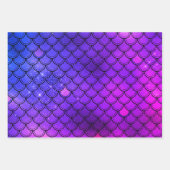 Farbverschenkter Mermaid-Glitzer Geschenkpapier Set (Vorderseite 3)