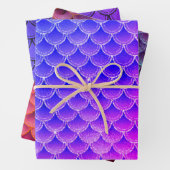 Farbverschenkter Mermaid-Glitzer Geschenkpapier Set (Beispiel)