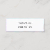 Farbverschiebung Holographische Mini-Visitenkarte Mini Visitenkarte (Rückseite)