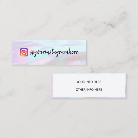 Farbverschiebung Holographische Mini-Visitenkarte Mini Visitenkarte (Vorne/Hinten)