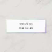 Farbverschiebung Holographische Mini-Visitenkarte Mini Visitenkarte (Rückseite)