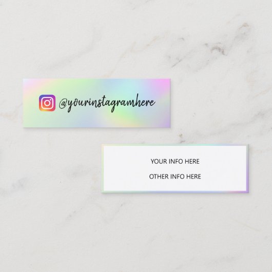 Farbverschiebung Holographische Mini-Visitenkarte Mini Visitenkarte (Vorne/Hinten)