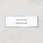 Farbverschiebung Holographische Mini-Visitenkarte Mini Visitenkarte (Rückseite)