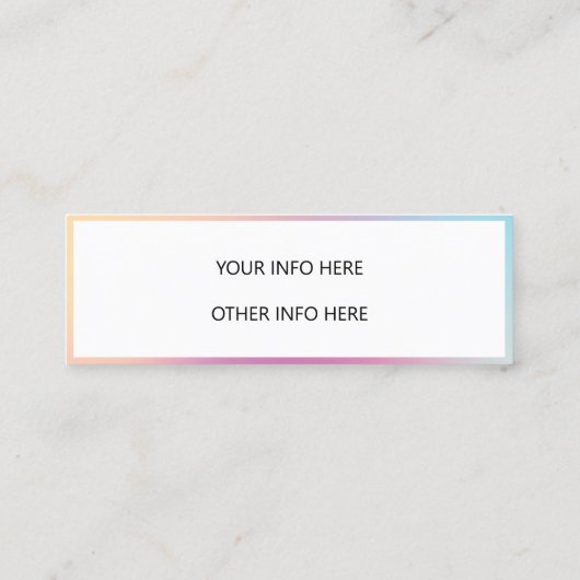 Farbverschiebung Holographische Mini-Visitenkarte Mini Visitenkarte (Rückseite)