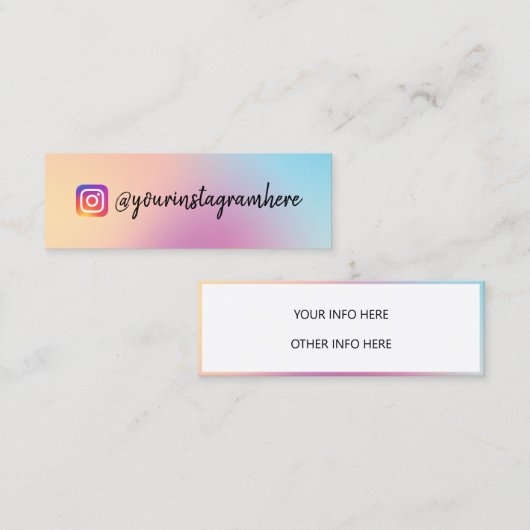 Farbverschiebung Holographische Mini-Visitenkarte Mini Visitenkarte (Vorne/Hinten)