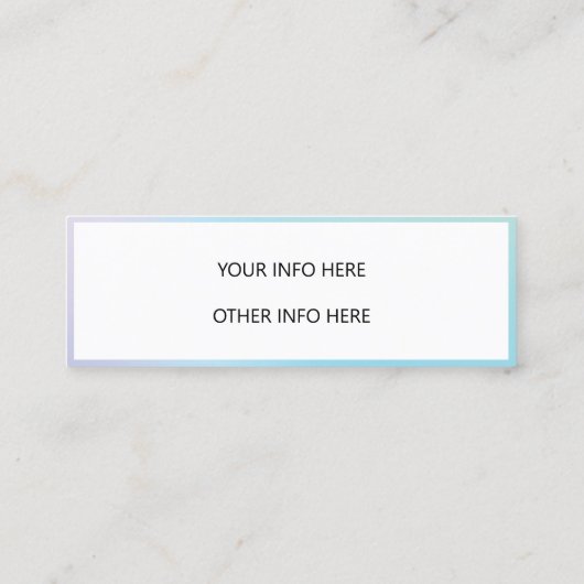 Farbverschiebung Holographische Mini-Visitenkarte Mini Visitenkarte (Rückseite)