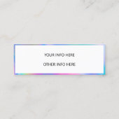 Farbverschiebung Holographische Mini-Visitenkarte Mini Visitenkarte (Rückseite)