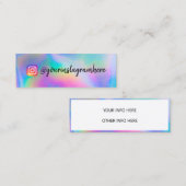 Farbverschiebung Holographische Mini-Visitenkarte Mini Visitenkarte (Vorne/Hinten)