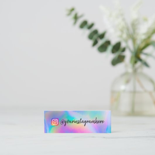 Farbverschiebung Holographische Mini-Visitenkarte Mini Visitenkarte (Stehend Vorderseite)