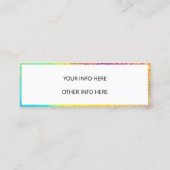 Farbverschiebung Holographische Mini-Visitenkarte Mini Visitenkarte (Rückseite)