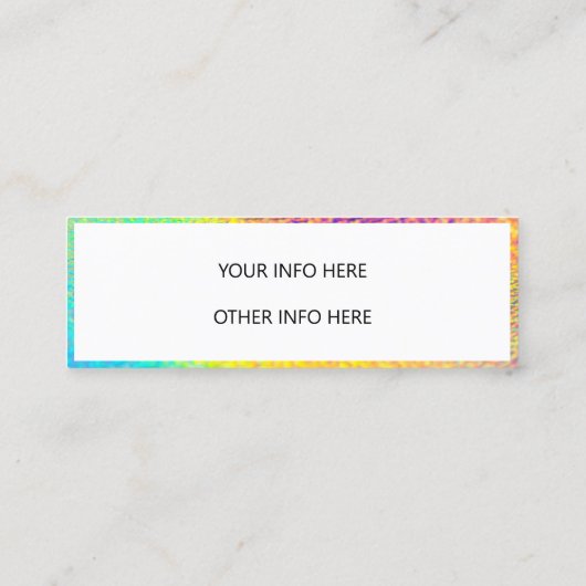 Farbverschiebung Holographische Mini-Visitenkarte Mini Visitenkarte (Rückseite)