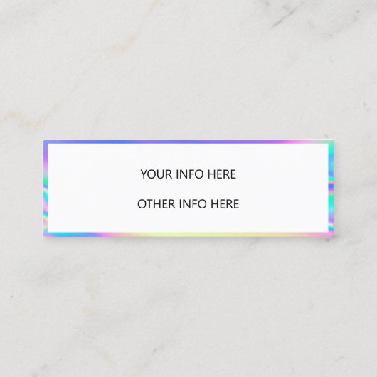 Farbverschiebung Holographische Mini-Visitenkarte Mini Visitenkarte (Rückseite)