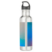 Farbverschiebung Neon Light Holographic Trendy Edelstahlflasche (Rückseite)
