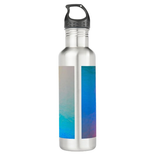 Farbverschiebung Neon Light Holographic Trendy Edelstahlflasche (Rückseite)