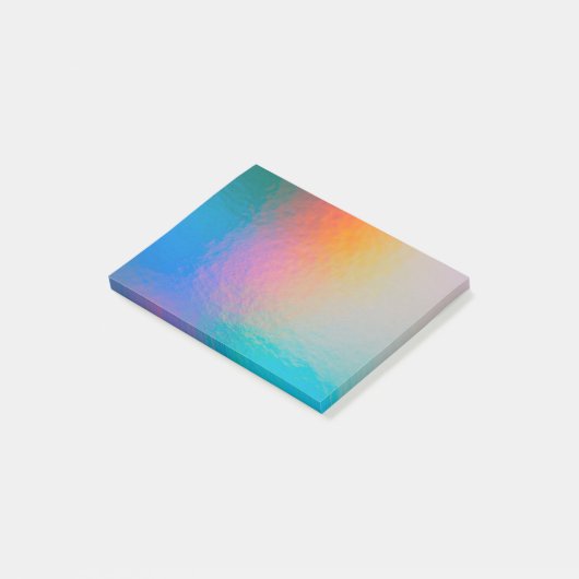 Farbverschiebung Neon Light Holographic Trendy Post-it Klebezettel (angewinkelt)