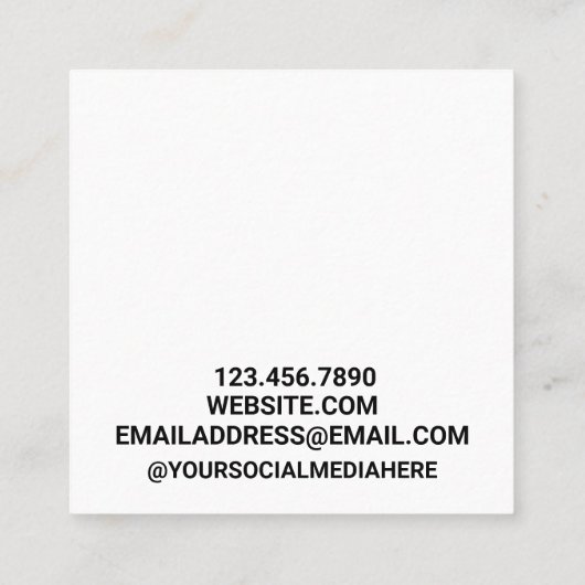 Farbverschiebung Quadratische Visitenkarte (Rückseite)