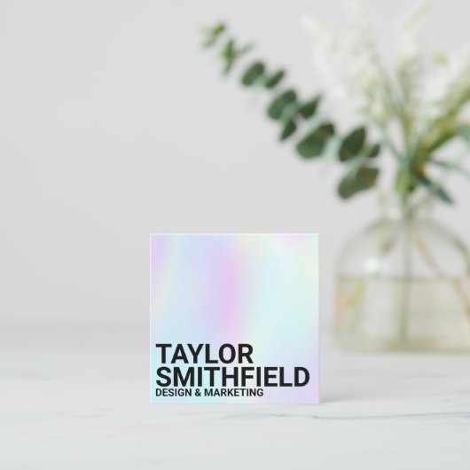 Farbverschiebung Quadratische Visitenkarte (Stehend Vorderseite)