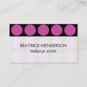 Farbverstellbare Polka-Punkte auf schwarz Visitenkarte