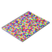 Farbvielfalt im Muster für Zeichenpapierquadrate Notizblock (Linke Seite)