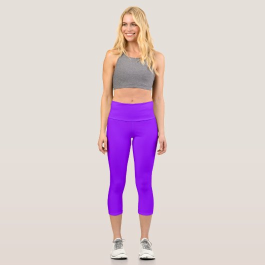 Farbviolett Capri Leggings (Vorderseite)