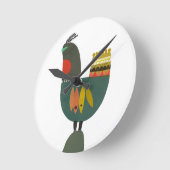 Farbvogelmuster-Dekorative Uhr (Winkel)