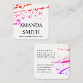 Farbvoll plattiert quadratische visitenkarte (Vorne/Hinten)