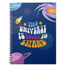 Farbvolle Cartoon Universe Notebook-Abdeckung