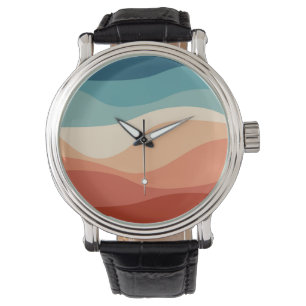 Farbvolle Dekoration im Retrostil Armbanduhr