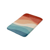 Farbvolle Dekoration im Retrostil Badematte (Schrägansicht)