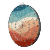 Farbvolle Dekoration im Retrostil Dartscheibe (Vorderseite rechts)