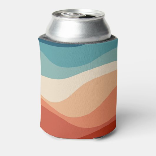 Farbvolle Dekoration im Retrostil Dosenkühler (Kanne Rückseite)