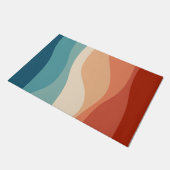 Farbvolle Dekoration im Retrostil Fußmatte (Schrägansicht)