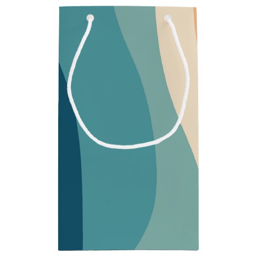 Farbvolle Dekoration im Retrostil Kleine Geschenktüte (Rückseite)