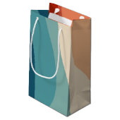 Farbvolle Dekoration im Retrostil Kleine Geschenktüte (Rückseite Schrägansicht)