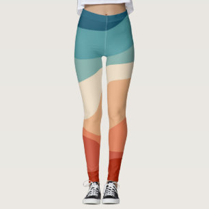 Farbvolle Dekoration im Retrostil Leggings