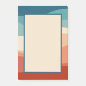 Farbvolle Dekoration im Retrostil Post-it Klebezettel (Vorderseite)