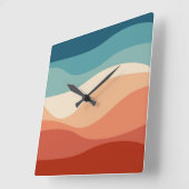 Farbvolle Dekoration im Retrostil Quadratische Wanduhr (Winkel)