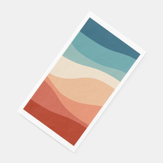 Farbvolle Dekoration im Retrostil Serviette (Ecke)