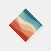 Farbvolle Dekoration im Retrostil Serviette (Ecke)