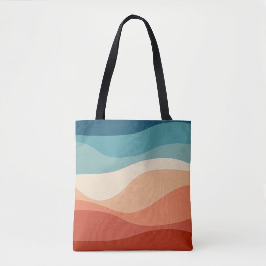 Farbvolle Dekoration im Retrostil Tasche (Vorderseite)