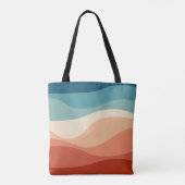 Farbvolle Dekoration im Retrostil Tasche (Rückseite)